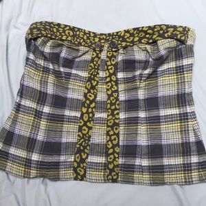 Torrid grey and yellow bustier